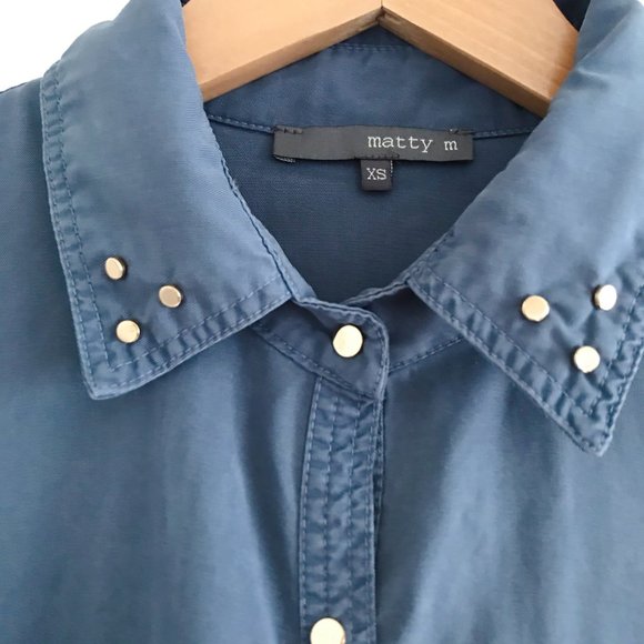 Teal Dress With Cinched Waist Military Style - Picture 3 of 7